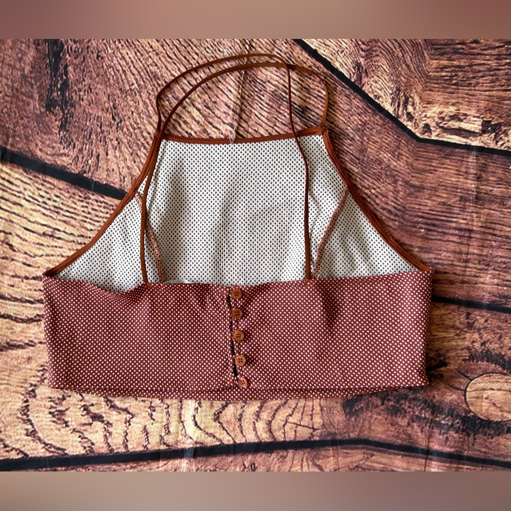 Brown Polka Dot Women's Top - Picture 5 of 8